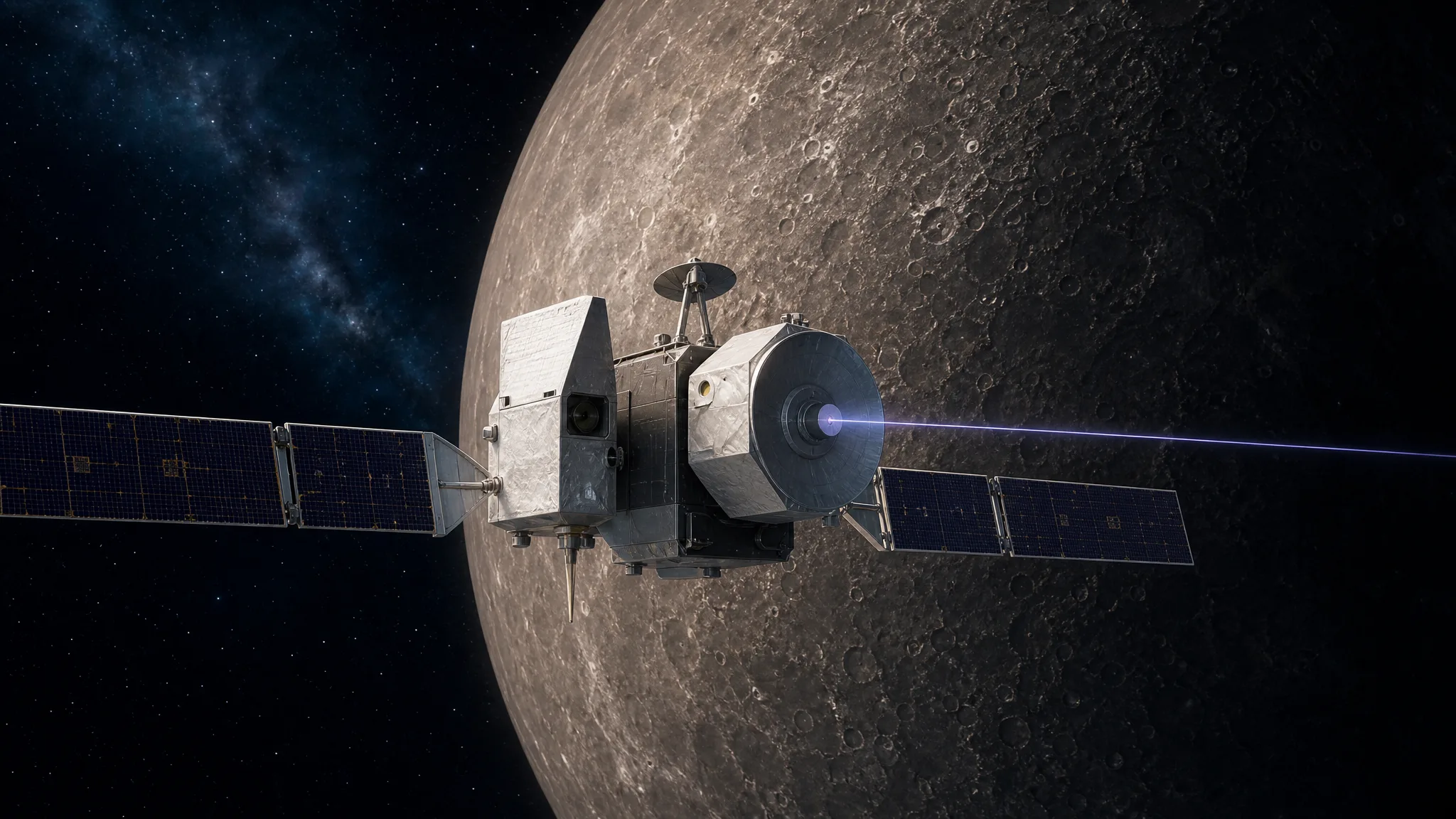 BepiColombo testa instrumentos antes de entrar em órbita de Mercúrio Ilustração gerada por IA.