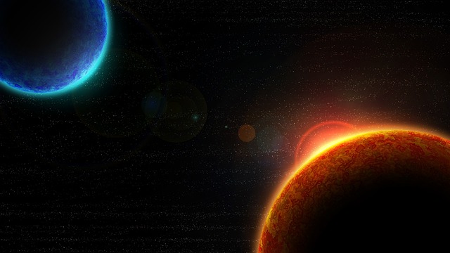 espaço, planetas, estrelas, preto estrelas