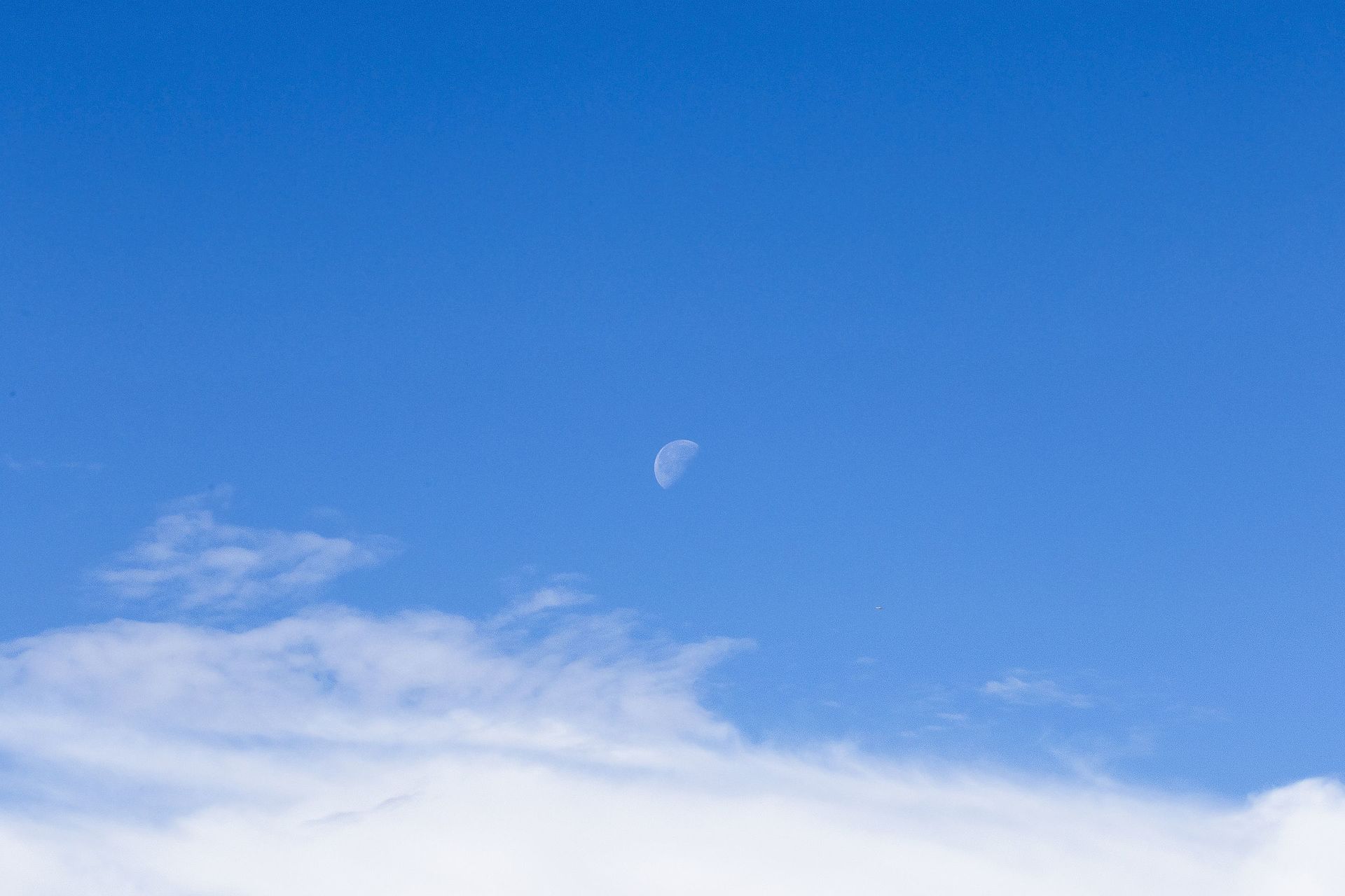 Moon in the daytime, Cambazlı, Silifke - Mersin, Turkey.