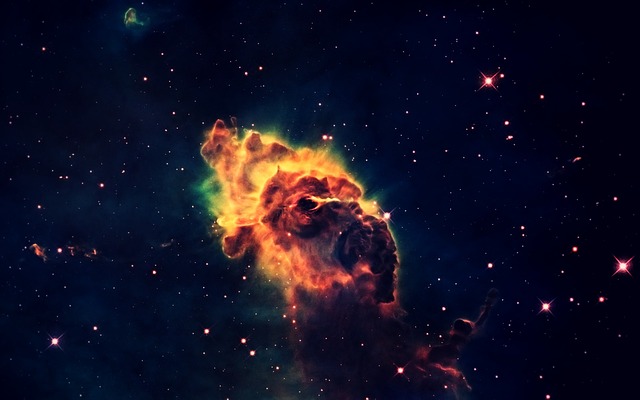 espaço, universo, céu noturno, céu